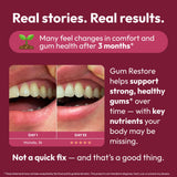 Strong Jaw Gum Restore - Gum Care + Teeth Vitamins - Gum Health & Oral Health - Supports Receding Gums & Gum Care - Dental Vitamins for Adults – 180 Capsules, Non-GMO Gum Health Supplements
