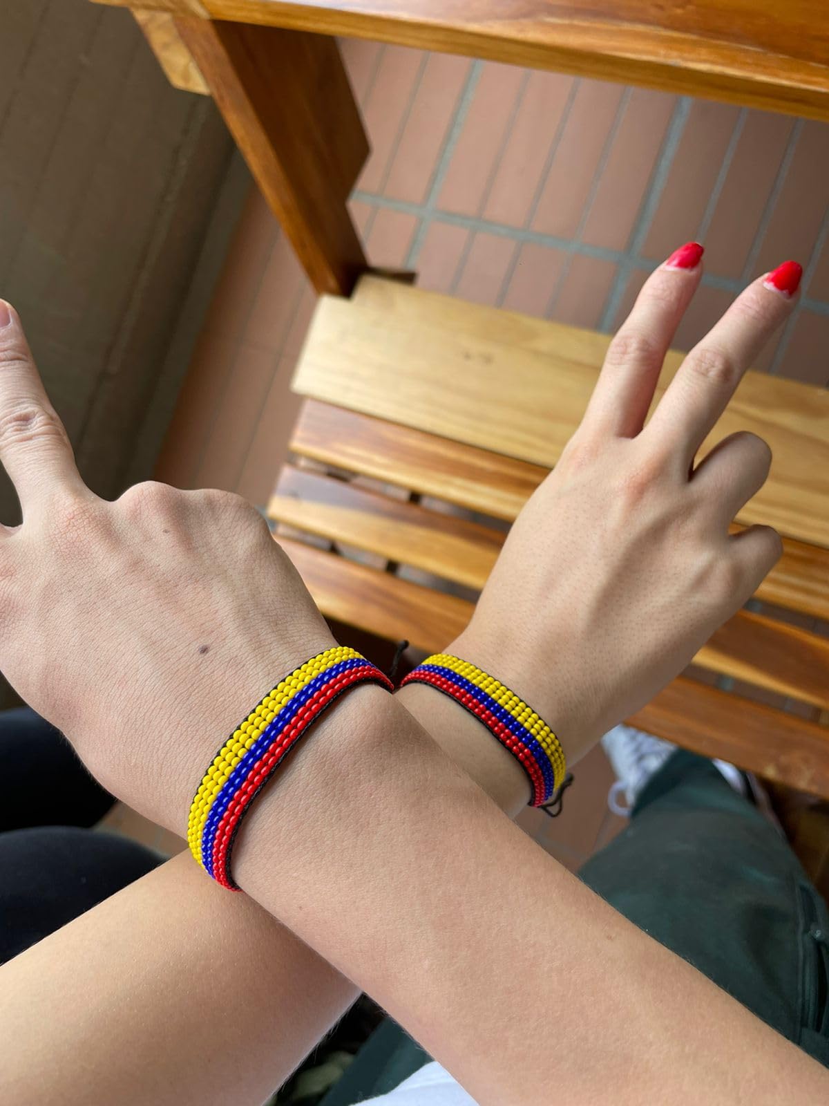 Handmade Colombian Bracelet/Band - Colombian Culture - Couples Bracelet - Made with Miyuki Beads - Woven and crafted in Colombia