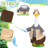 JcHrmers Fishing Porch Goose Outfits Fisherman Lawn Goose Clothes Fit 23" High Cement or Plastic Goose Statue for Outdoor Garden Yard Patio Decor