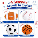 KMUYSL My First Sports Bag, Soft Sensory Balls for Baby Toys 0-12 Months