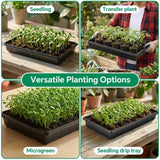 EXTYQWC 10 Plant Growing Trays,Plant Tray, Seed Tray, Seedling Tray, Propagation Tray, Plant Trays for Seedlings, Planting Trays, Seedling Starter Tray(No Drain Holes)