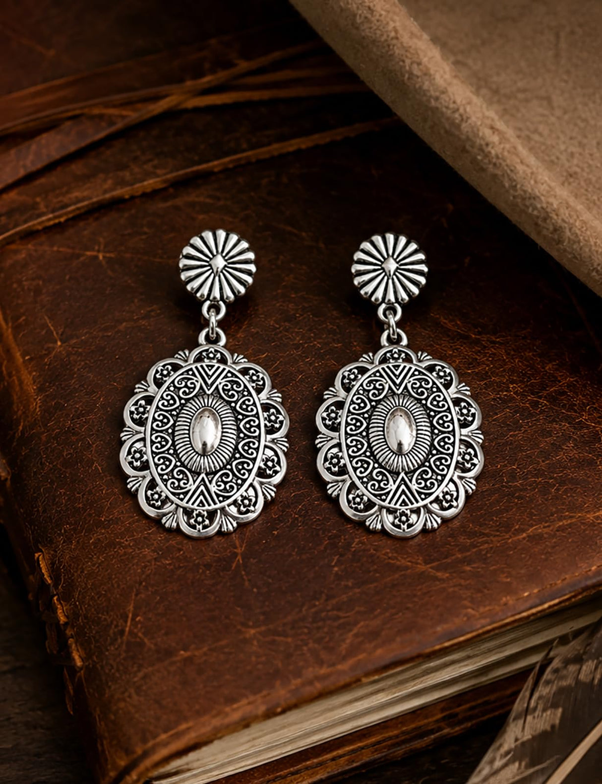 TOPACC Western Jewelry Set for Women Metal Vintage Western Necklace with Earrings Cowgirl Jewelry‌ for Country Concert Outfit