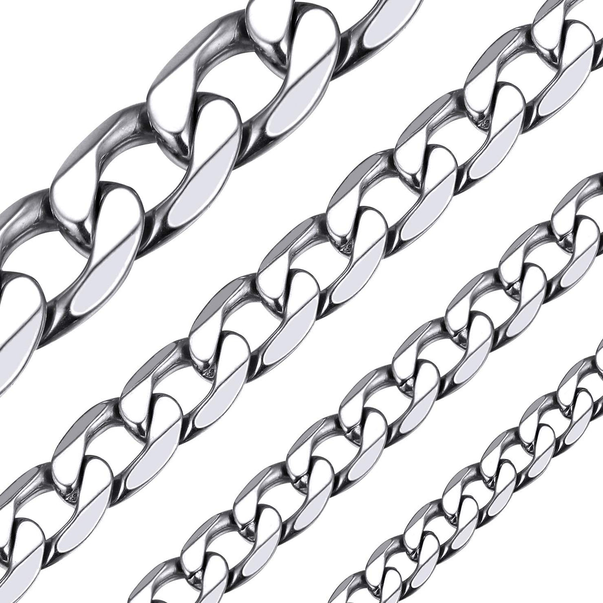 ChainsHouse Stainless Steel Mens Cuban Link Chain 6mm Hip Hop Jewelry 20"
