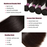 12A Human Hair Bundles 22 24 26 28 Inch Straight Bundles Human Hair 100% Unprocessed Brazilian Virgin Raw Weave Bundles 4 Bundles Real Natural Black Wavy Human Hair Extensions 1B Bundles for Women