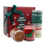 Christmas Candles - Christmas Gifts for Women & Men, 4 Pack Natural Soy Wax with Holiday Scents, Perfect for Xmas, New Year, and Winter Décor