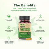 DEVA Tiny Tablets Vegan Multivitamin for Women & Men 2-Pack with Iron, Vitamin C, E, B Complex Vitamins, Zinc, 90 Tablets Each