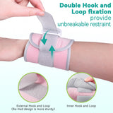 lefeke Patient Medical Restraints with Quick Release Buckles, Bed Restraints Belts for Wrists and Ankles, Limb Holder Movement Limited Ties for Hands and Legs（4 Pcs Pink）