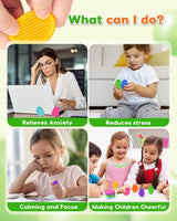 Fidget Toys Sensory Stone for Kids: 48 Pack Textured Worry Stones - Bulk Fidgets for Classroom Prizes Gooide Bag Stuffers - ADHD Tools for Autism Kids Calming - Gifts Christmas Stocking Stuffers