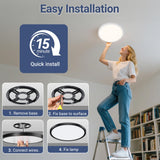 YELIOLED 6 Pack 15.8Inch 3520LM LED Flush Mount Ceiling Light, 32W Dimmable & 3000K/4000K/5000K 3CCT Seletable, Round LED Ceiling Light for Bedroom Living Room Kitchen Hallway Office, White