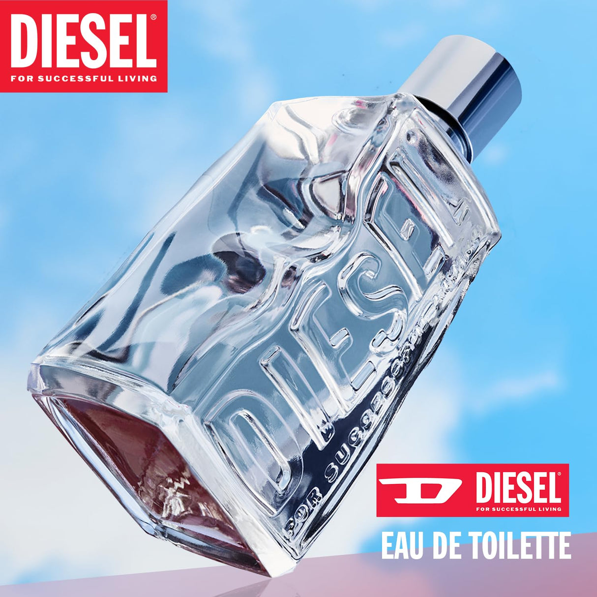 Diesel D By Diesel, Eau de Toilette for Men, Fougere & Amber Scent With Notes of Ginger, Bergamot, Lavender & Vanilla, 3.4 Fl. Oz.