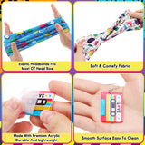 Yussti 80S Accessories for Women 4 Pairs Retro Earrings 4 PCS Headbands