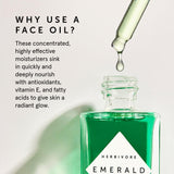 HERBIVORE Emerald Facial Oil | Hydrating, Glowing, Calming & Moisturizing Facial Oil with Ashwagandha & Squalene, Plant-based, Vegan, Non-Comedogenic, 30 mL / 1 oz