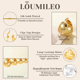 LOUMILEO 24MM Wide Thick Gold Hoop Earrings for Women Lightweight 30MM