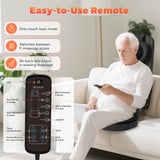 Shiatsu Neck and Back Massager with Heat, 4D Kneading Back Massager for Pain Relief Deep Tissue, Comfortable Back Massage for Chair, Massager for Home Office, Christmas Gifts for Women Men Parents