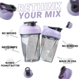 HELIMIX 1.5 Vortex Blender Shaker Bottle Holds Upto 20oz | No Blending Ball or Whisk | USA Made | Portable Pre Workout Whey Protein Drink Shaker Cup | Mixes Cocktails Smoothies Shakes | Top Rack Safe