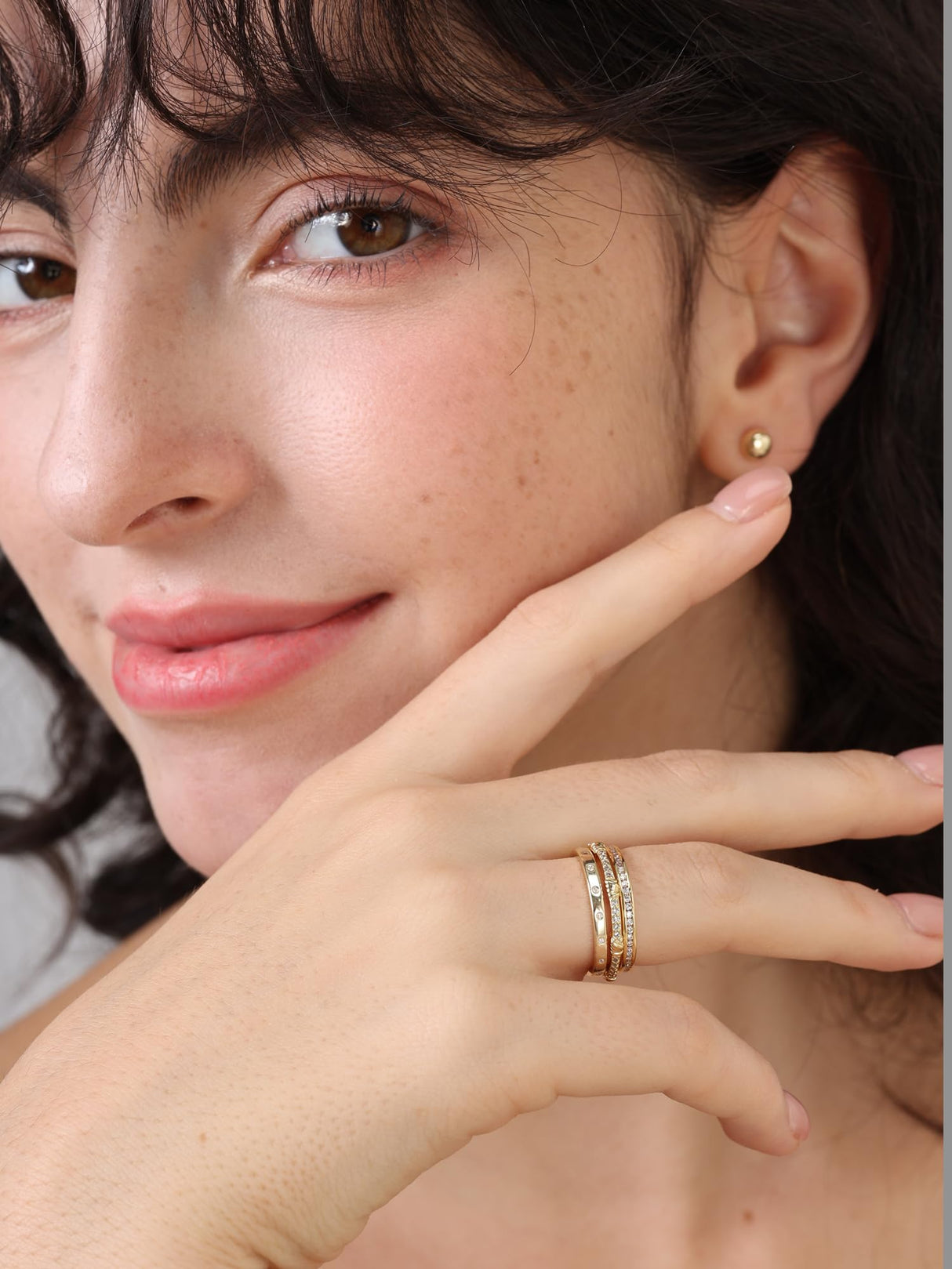 Pearich 14K Gold Filled Rings for Women, Gold Stackable Ring