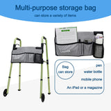 Loyoda Folding Walkers for Seniors,FSA/HSA Eligible Medical Walker with Storage Bag and Glide Skis 5'' Front Wheel Lightweight Walker Height Adjustable Aluminum Standard Walker for Disabled (Green)