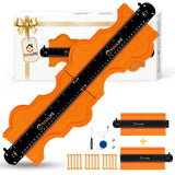 TOOLIFE Connectable Contour Gauge 10+10 Inch,Christmas Gifts for Stocking Stuffers Men Husband Dad, Shape Woodworking Tools for Flooring Tile Laying Carpet, Gifts for Him, Anniversary Birthday Ideas