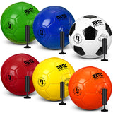 Glimin 6 Pcs Operation Christmas Soccer Ball Bulk with Pump Needles, Official Deflated Soccer Ball Gift for Youth Adult Game Training Practice Christian Charity Donation(Bright Color,Size 4,Fresh)