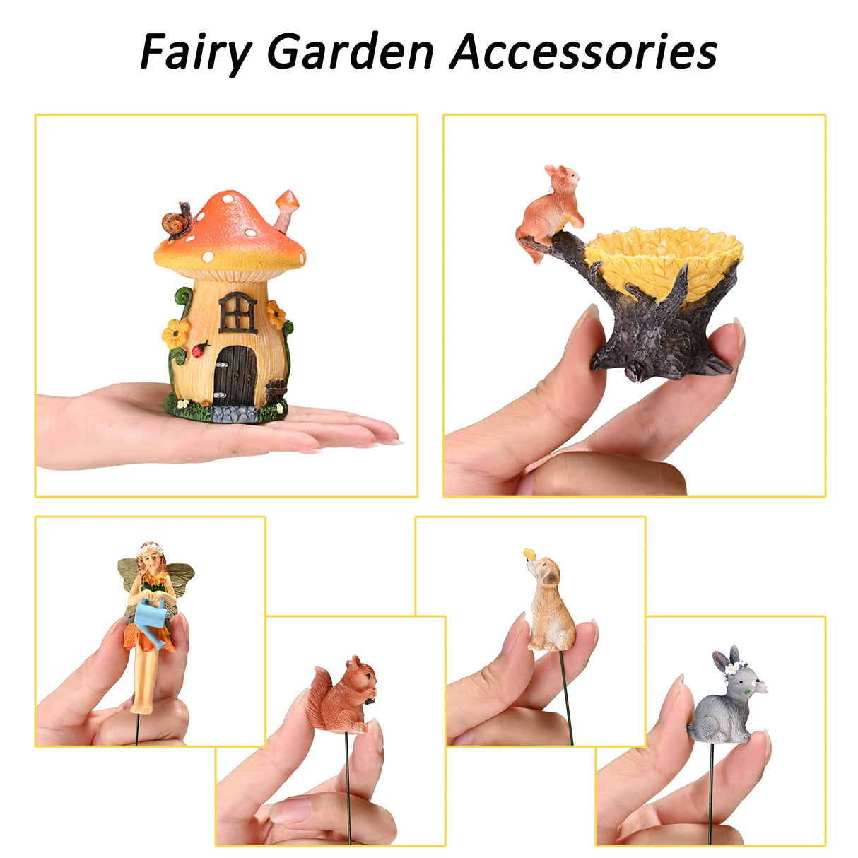 Sparkle Race Fairy Garden Accessories Kit with Miniature Figurines