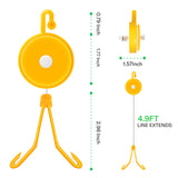 VIVOSUN 12 PCS Retractable Plant Yoyo with Stopper for Grow Support in Tent Garden or Hydroponics, Yellow