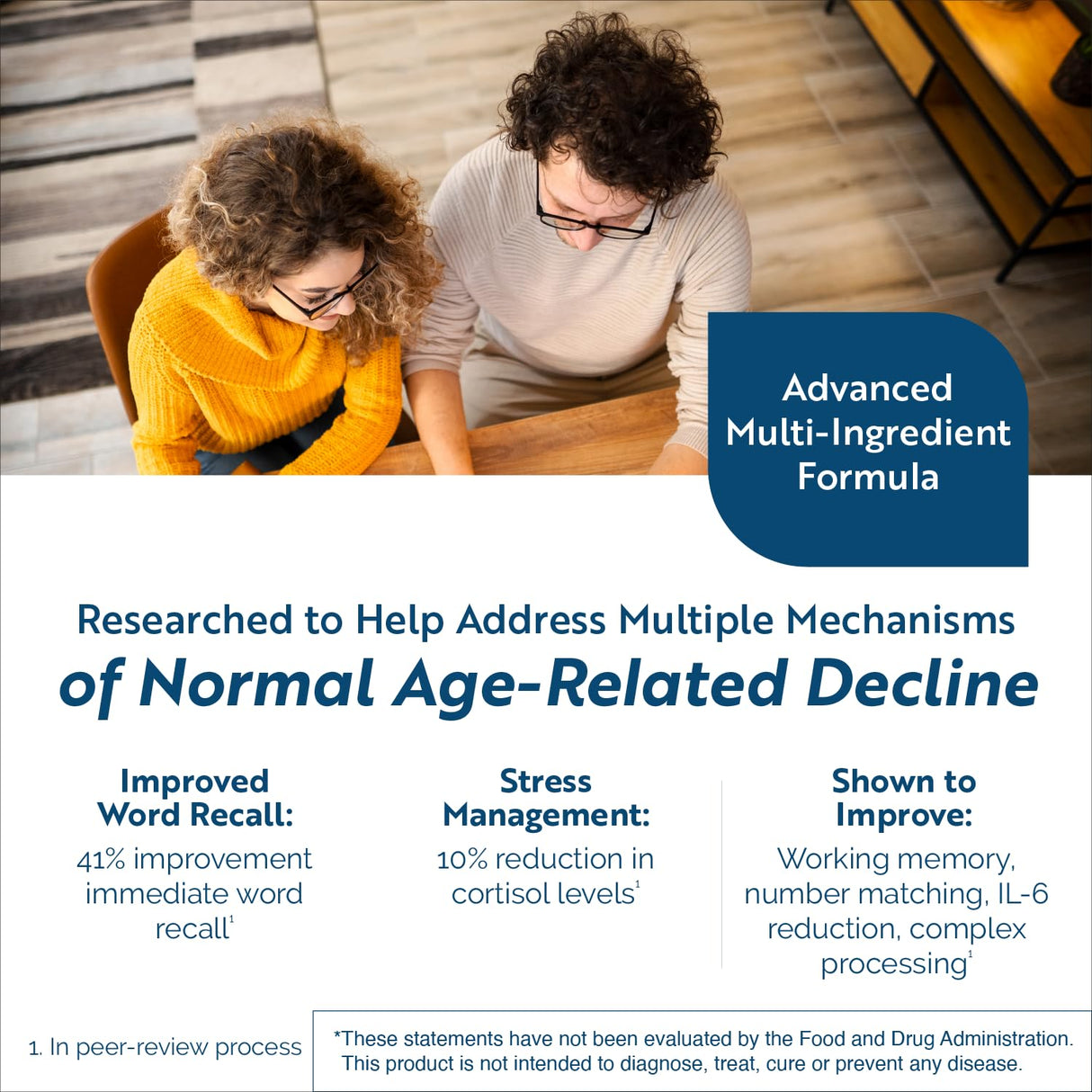 Researched Nutritionals Brain Supplements for Memory & Focus Support - BDNF Essentials - Bacopa Monnieri, Organic Lion's Mane & Herbal Supplements to Promote Healthy Cortisol Levels (120 Capsules)