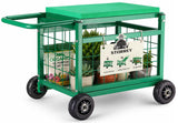 Garden Seat with Wheels, Rolling Garden Stool Heavy Duty Gardening Cart with Seat and 20 Quart Storage Space Use for Patio, Yard, and Outdoors