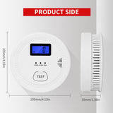 4-Pack,Smoke and Carbon Monoxide Detector,2 in 1 CO & Smoke Alarm,Carbon Monoxide Detectors,Smoke Detector,85dB in Alarm,LCD Screen,Easy to Install