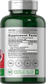 Horbäach Beet Root Powder Capsules 8000mg | 320 Pills | Non-GMO, Gluten Free Formula | High Potency Herbal Extract Supplement