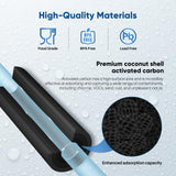 1 Micron 2.5" x 10" Whole House CTO Carbon Water Filter Cartridge Replacement for Under Sink Water Filter System, Dupont WFPFC8002, WFPFC9001, FXWTC, SCWH-5, WHEF-WHWC, WHCF-WHWC, AMZN-SCWH-5, 4Pack