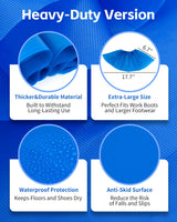 Buself Heavy Duty Disposable Shoe Covers, Extra Large 6.7x17.7 In, Thick 0.3 Oz, Waterproof Non-Slip Shoe Booties, 100 Pieces Boot Covers for Indoor/Outdoor Use, One Size Fits All