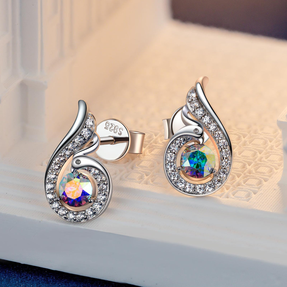 Kate Lynn Phoenix 925 Sterling Silver Stud Earrings for Women