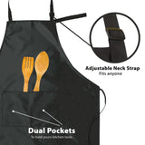 Personalized Apron for Men and Women, Chefs, Custom Name Text, Personalized Baking Gifts for Christmas, Cooking, Waterproof Apron with 2 Pockets, Great for Baking, Grilling, Gardening, Art Projects