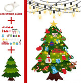 Montessori Felt Christmas Tree for Toddlers, Montessori Christmas Tree, Montessori Christmas Tree Felt with Lights