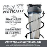 HELIMIX 2.0 Vortex Blender Shaker Bottle Holds upto 28oz | No Blending Ball or Whisk | USA Made | Portable Pre Workout Whey Protein Drink Shaker Cup | Mixes Cocktails Smoothies Shakes | Top Rack Safe