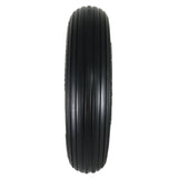 Universal Fit, Flat Free Wheelbarrow Tire and Wheel Assembly with Adapter Kit, black
