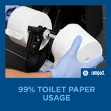 Georgia-Pacific Compact 2-Roll Side-by-Side Coreless High-Capacity Toilet Paper Dispenser by GP PRO (Georgia-Pacific); Black; 56784A; 1 Dispenser