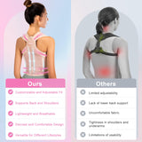 URBTFLM Back Posture Corrector for Women - Adjustable Straightener Back Brace Posture Corrector Under Clothes (Pink, Medium)