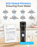 Waterdrop 10UA Under Sink Water Filter System, Reduces PFAS, PFOA/PFOS, Lead, Chlorine, Bad Taste & Odor, Under Counter Water Filter Direct Connect to Kitchen Faucet, NSF/ANSI 42 Certified, 1 Year