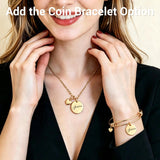 Custom Name Necklace for Women, Double-Sided Engraved Pendant