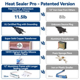 LinsnField Sealer Pro, 12-inch Super Impulse Heat Bag Sealer, 7-mm Sealing System with Patent for Never Burn Out, Antioxidant Aluminium Shield, Copper Transformer, Built-in Fuse Safety System, Red