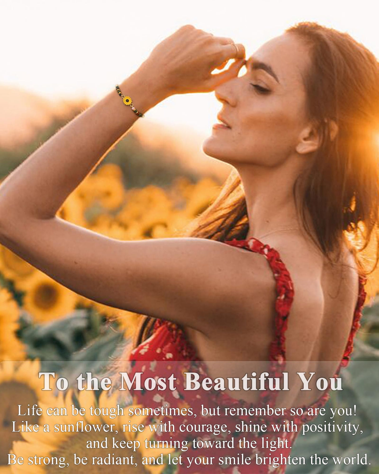 Tarsus Sunflower Gifts for Women, Inspirational Bracelet for Women Sunflower Bracelets Jewelry Gifts for Teen Teenage Birthday Christmas Stocking Stuffers
