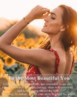 Tarsus Sunflower Gifts for Women, Inspirational Bracelet for Women Sunflower Bracelets Jewelry Gifts for Teen Teenage Birthday Christmas Stocking Stuffers