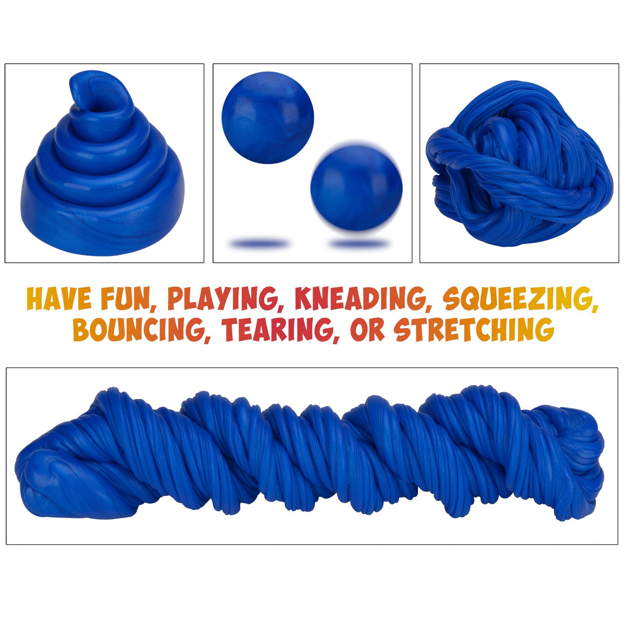 INNER-ACTIVE Play Putty Therapy Putty for Kids with Charms Deep Blue Sea Theraputty Medium Resistance, Increase Fine Motor Skills and Finger Strength, Physical and Occupational Therapy Toy