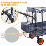 Waterproof Collapsible Wagon Rain & Sun Cover - Windproof UV-Resistant Canopy for Stroller/Trolley/Cart Accessories, Suit for Camping Picnic Garden Use