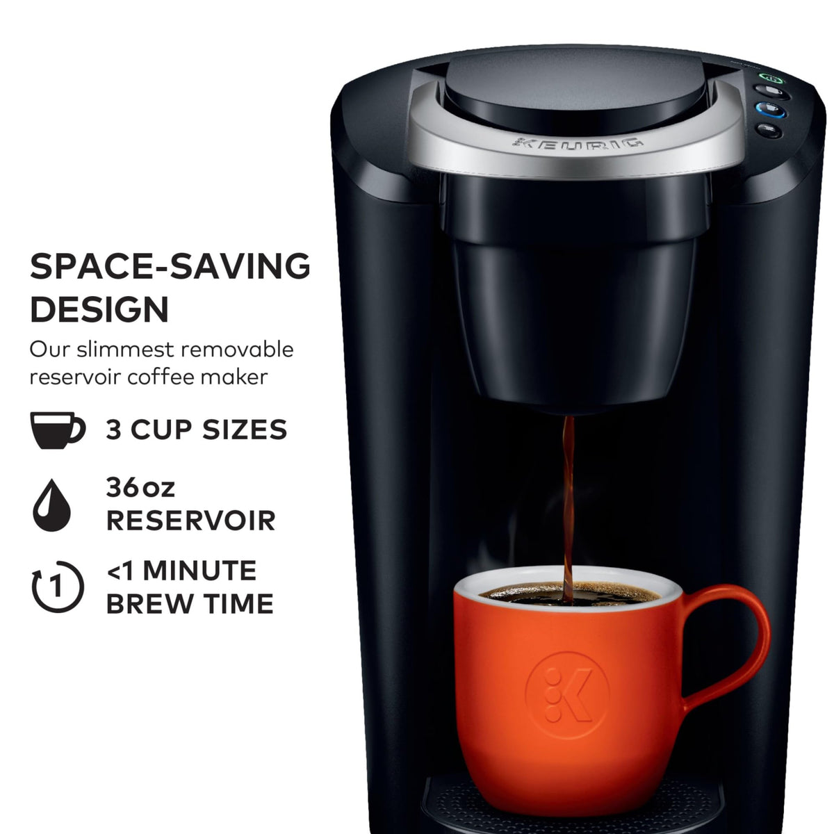 Keurig K-Compact Single-Serve K-Cup Pod Coffee Maker, Black