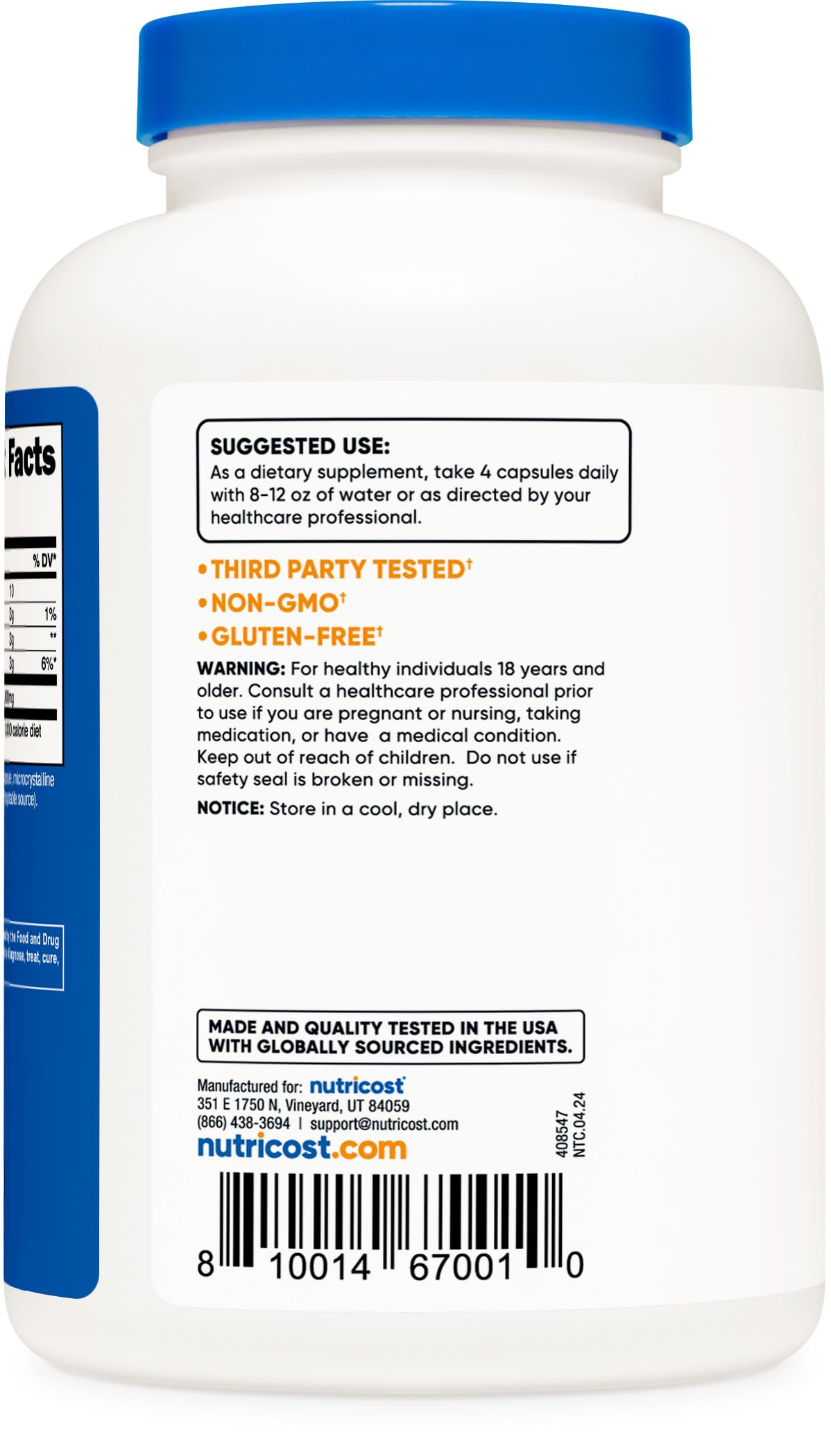 Nutricost D-Ribose 700mg (2800mg Per Serving), 240 Capsules - Vegetarian Friendly, Non-GMO, Gluten Free