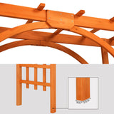 Yaheetech 85in Wooden Garden Arch Arbor Trellis for Backyard Patio Outdoor