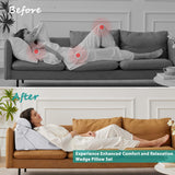 Bedluxe 3Pcs Orthopedic Bed Wedge Pillow Set, Foam Wedge Pillow Post Surgery for Back, Leg and Knee Support, Adjustable 9&12 Inch Folding Triangle Pillow for Sleeping, Acid Reflux, Snoring, Light Grey