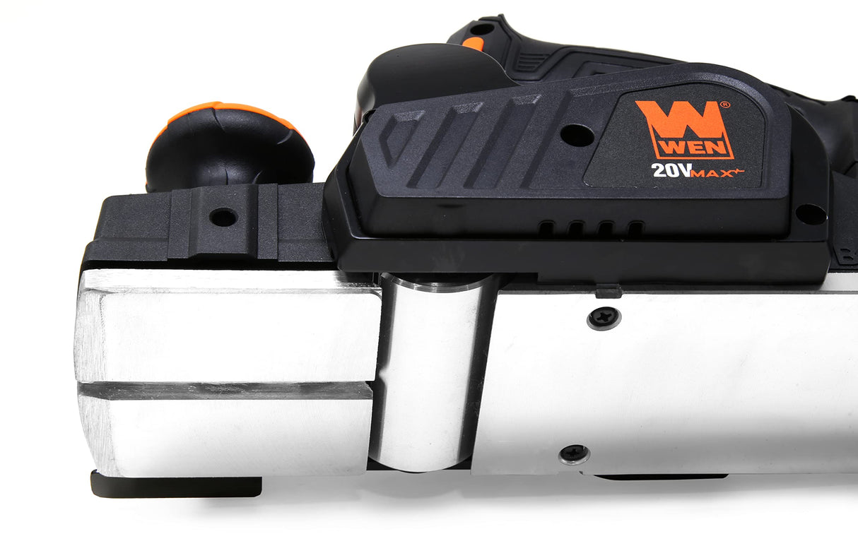 WEN Cordless Planer, Brushless with 3-1/4-Inch Blade, 20V Max 4.0 Ah Lithium-Ion Battery and Charger (20653)